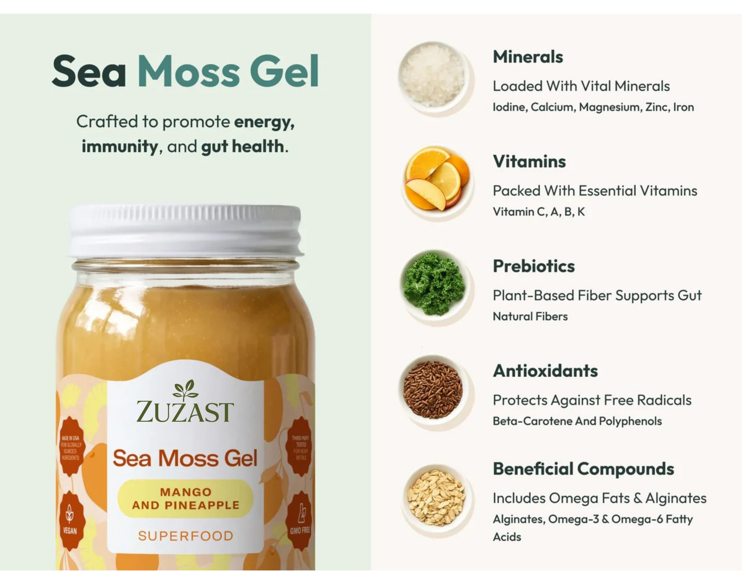 Zuzast Sea Moss Gel Superfood